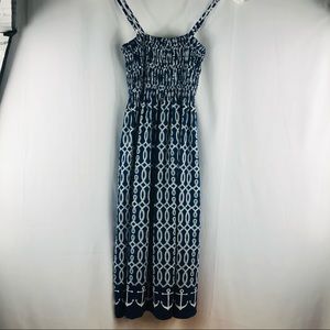 INDIAN Boutique Women’s one size Blue and white nautical rope and anchor design